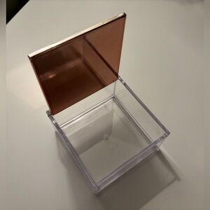 Rose Gold Acrylic Storage Box - Small Desk Organizer (Two)